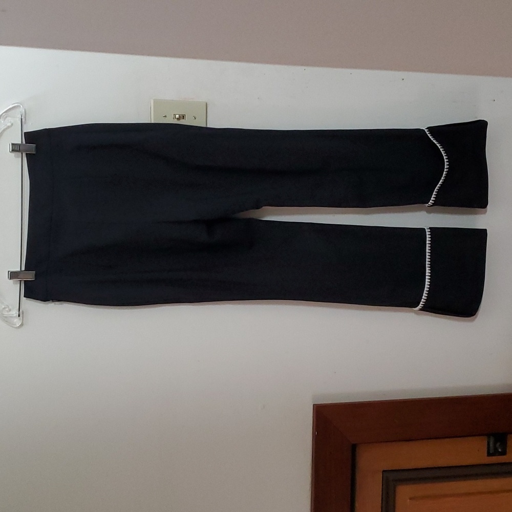 Sz 2 NWT $925 Ellery black cuffed pants with white trim